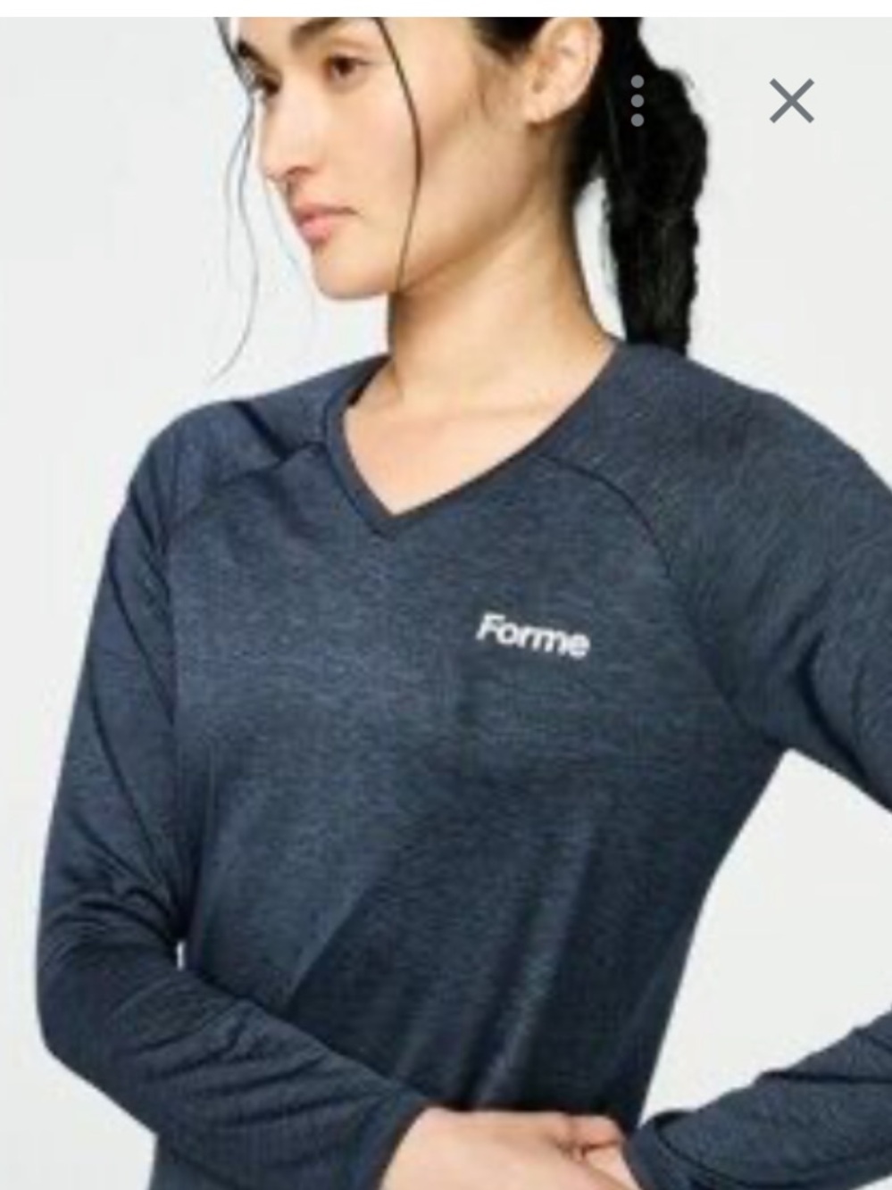 Forme Women's Long Sleeve Posture Correcting Performance Tee Blue new with tags